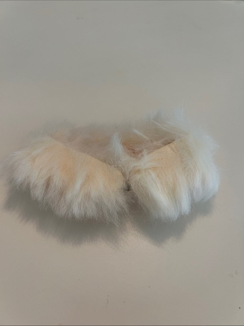 Vintage Barbie White Fur Stole Wrap Tagged with Original 1960s Hook Closure